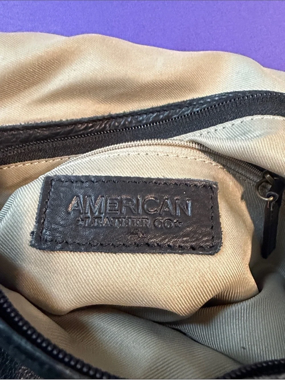 American Leather Co Black Pebble Leather Backpack